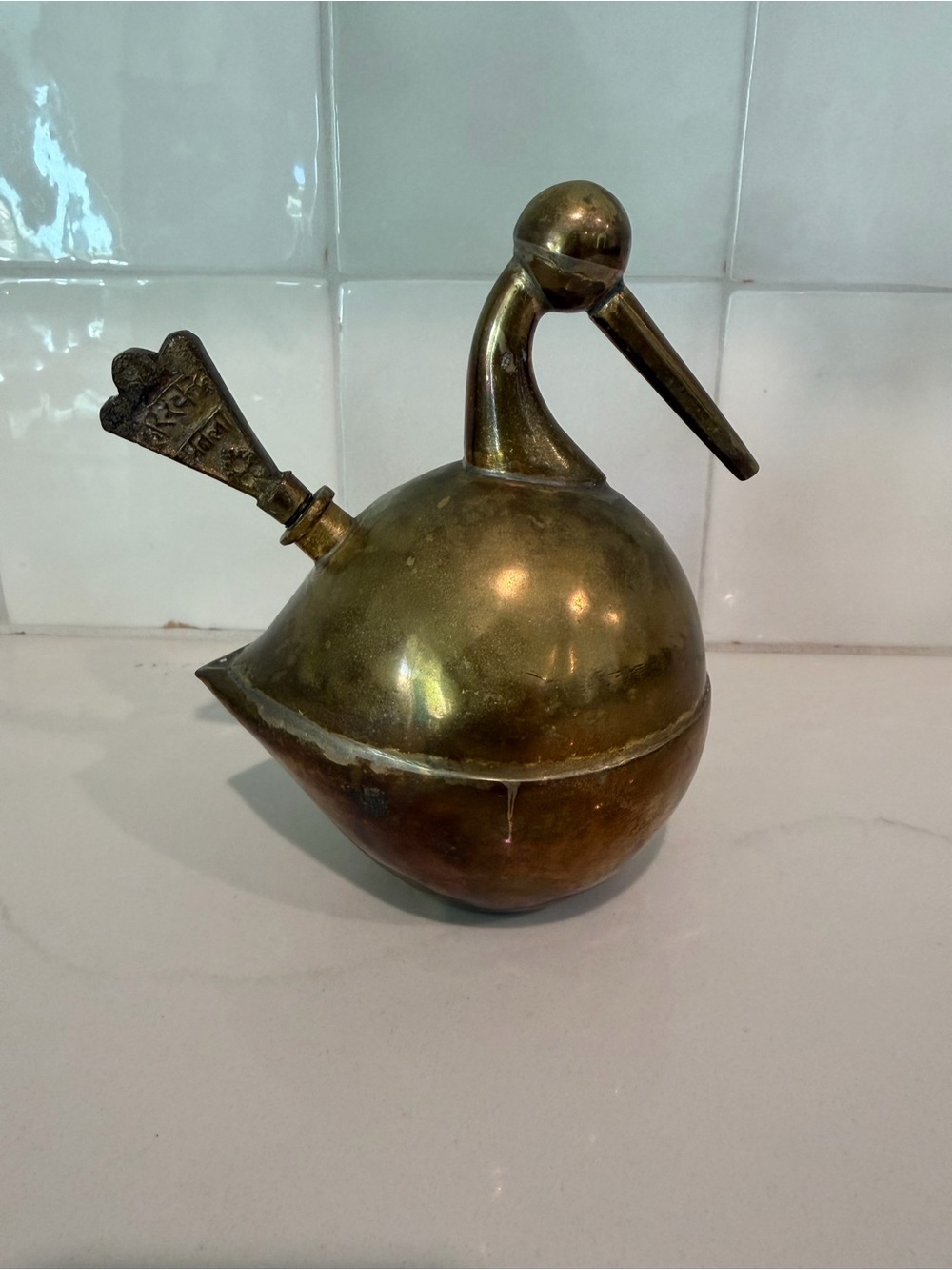 Rare Vintage Indian Brass Bird Jeweler’s Blowtorch / Soldering Tool
